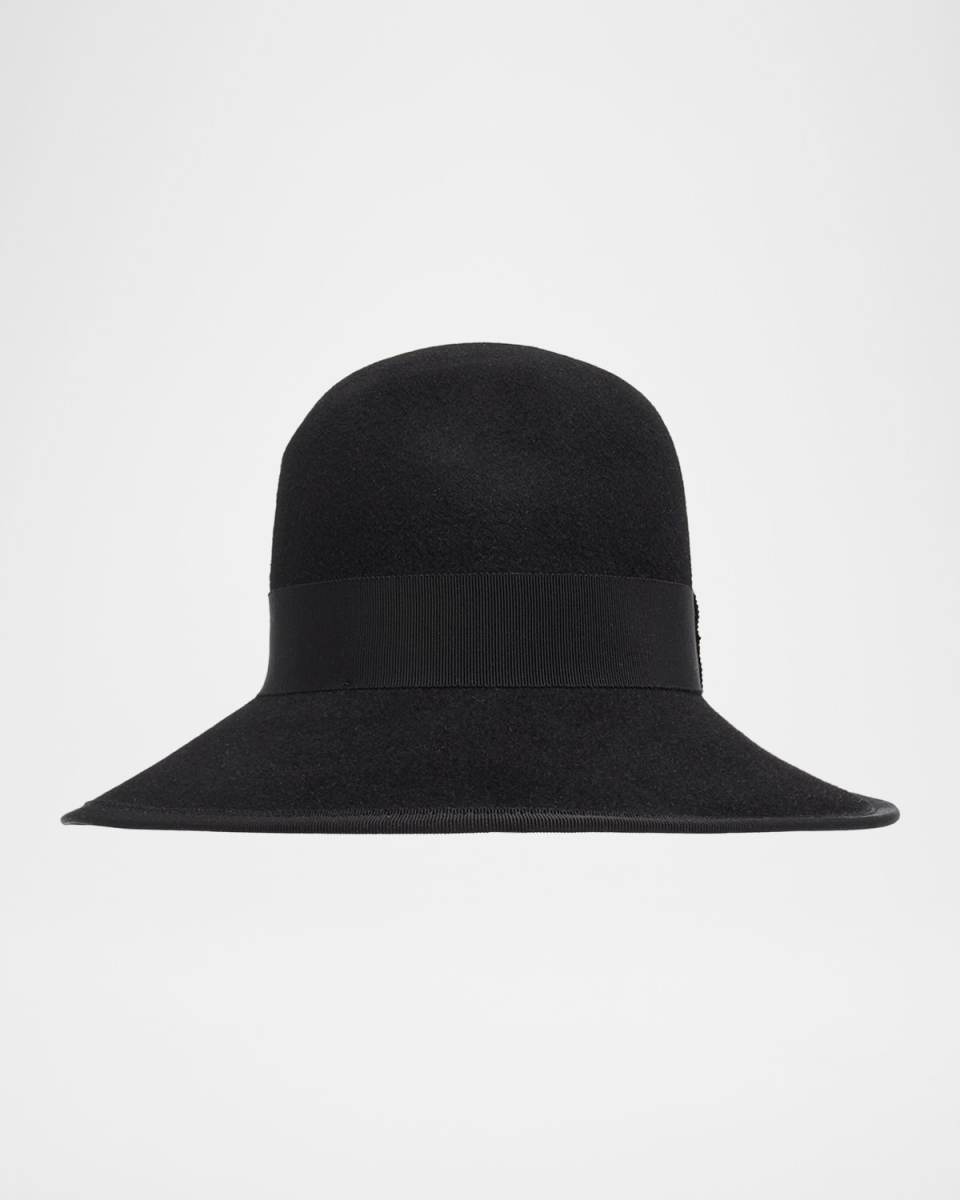 VLogo Signature Large Brim Hat in Lapin Fabri